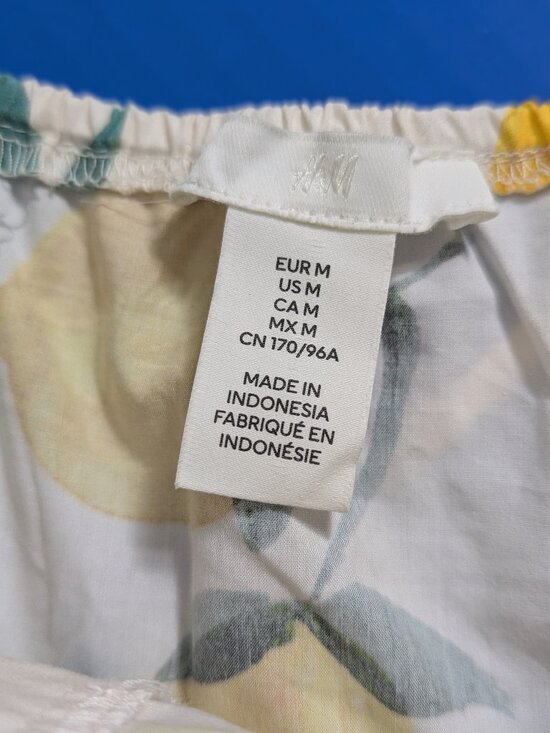 H&M Lemons Dolce Far Niente Tiered Strappy Dress Size M - Picture 10 of 11